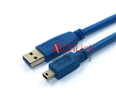 usb3.0超高速移动硬盘数据线 USB3.0 A公 对 MINI 10P